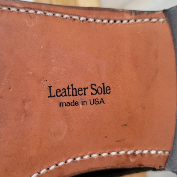 Dexter Vintage Black Leather Wing Tip Tassel Kiltie Dress Brent Loafers USA 11 - Picture 9 of 16